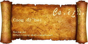 Csog Ábel névjegykártya