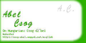 abel csog business card